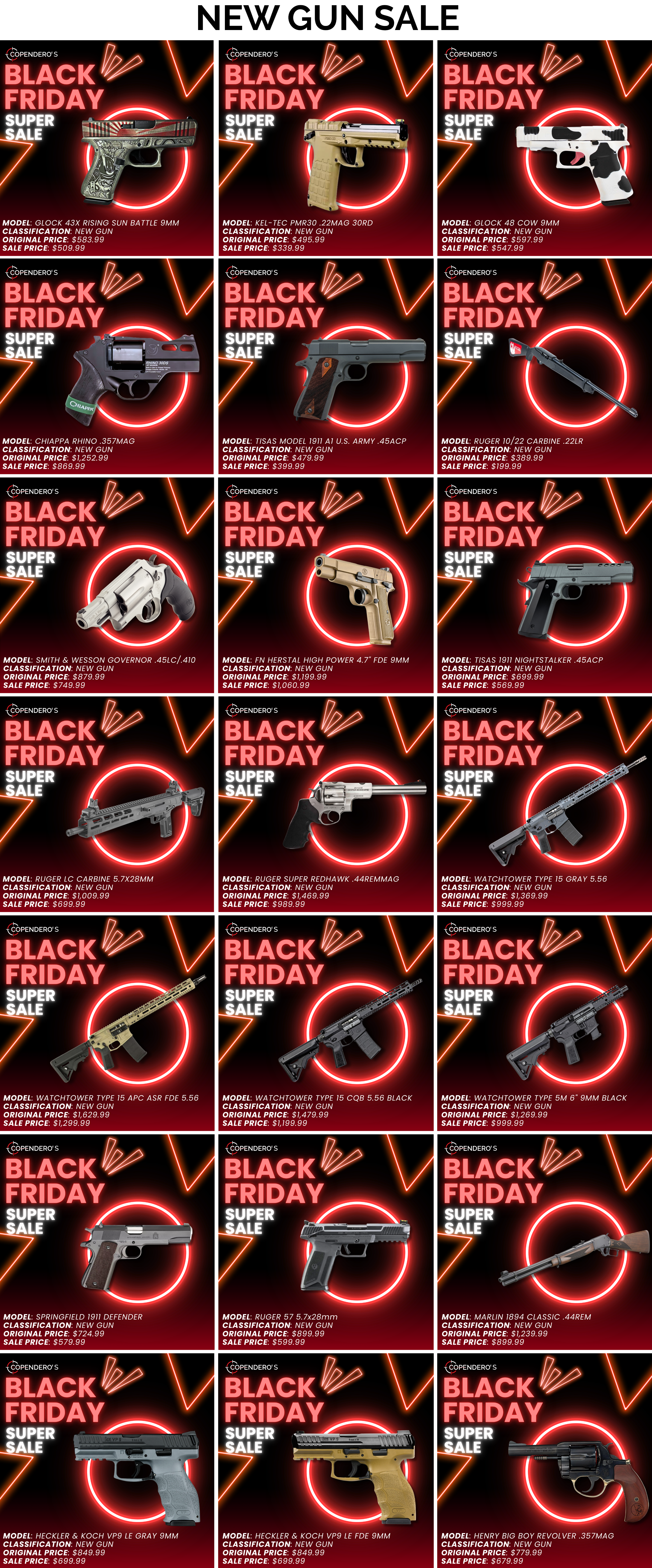 Black Friday New Item Sale